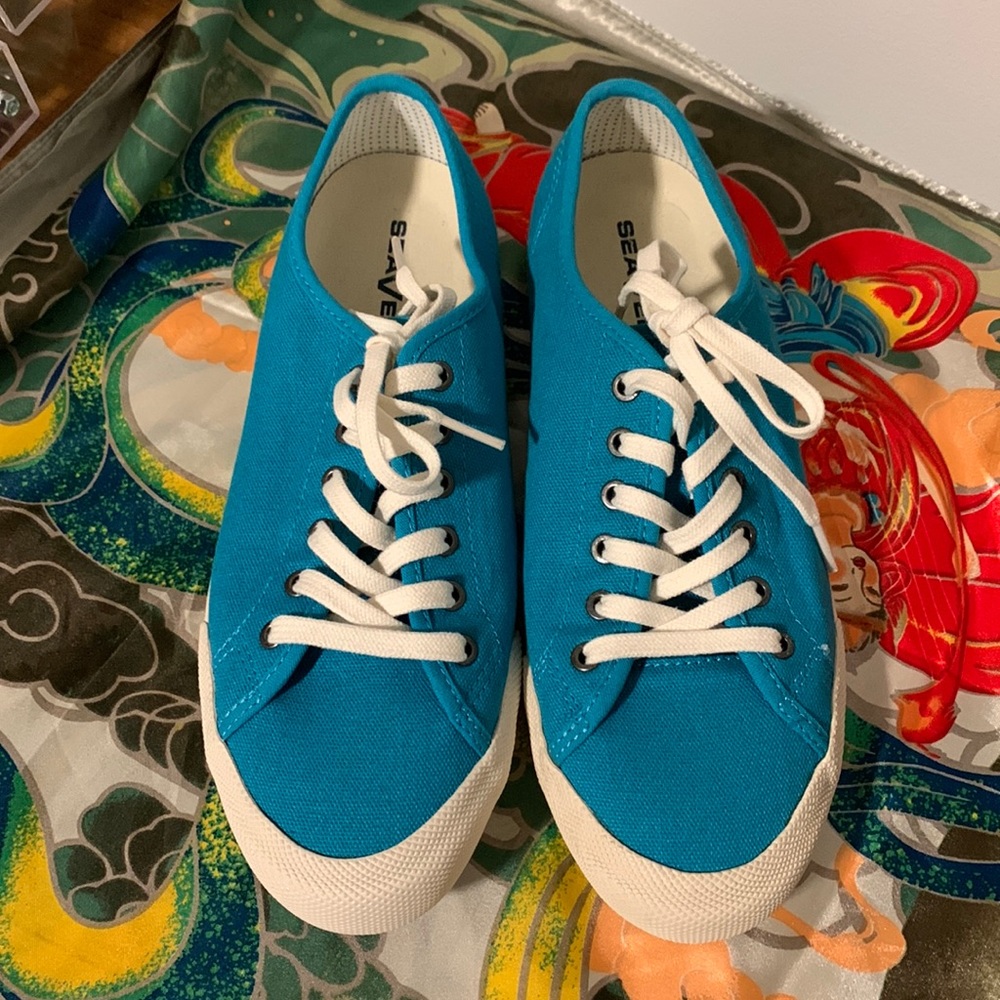 SeaVees Teal Canvas Sneakers